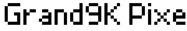 Grand9K Pixel font preview